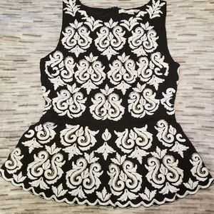 Embroidered Sleeveless Top